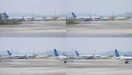 机场上的南方航空公司飞机高清在线视频素材下载