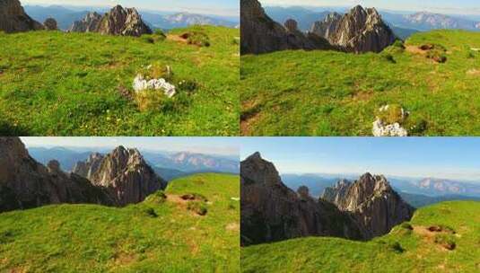 航拍高山景观高清在线视频素材下载