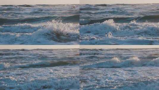 海浪 海岸线 浪花高清在线视频素材下载