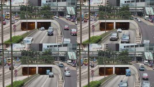 香港干诺道中交通枢纽高清在线视频素材下载