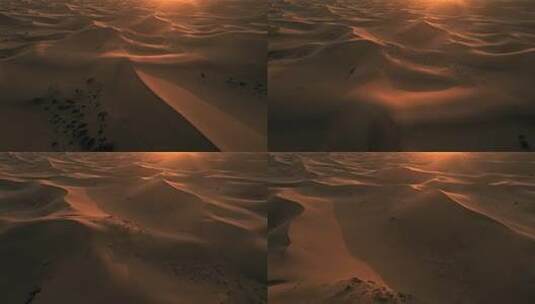 金色夕阳下的神秘沙漠高清在线视频素材下载