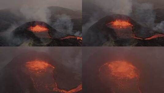 火山喷发的美丽镜头高清在线视频素材下载