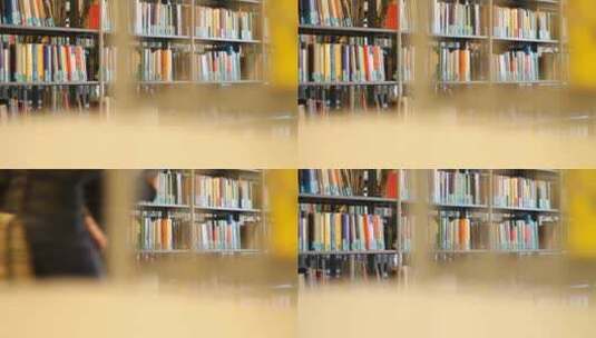 图书馆书架高清在线视频素材下载