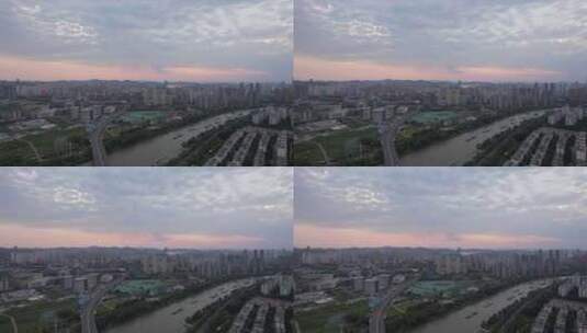 江苏无锡城市风光航拍交通高清在线视频素材下载
