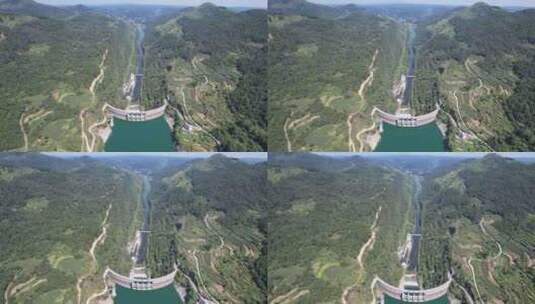 祖国大好河山青山绿水凤凰长潭岗风景区航拍高清在线视频素材下载