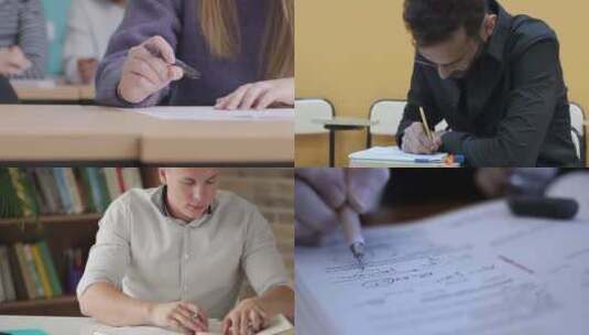 【合集】学生考试写作业学习高清在线视频素材下载