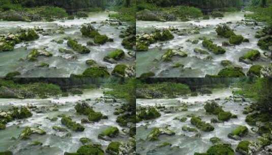 小溪水流淌实拍素材高清在线视频素材下载