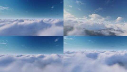 云层穿梭 逆光飞行高清在线视频素材下载
