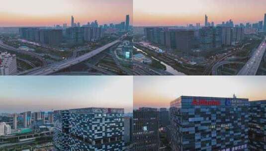 南京新城科技园 阿里巴巴夜景高清在线视频素材下载