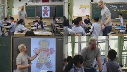 小学英语教学高清在线视频素材下载