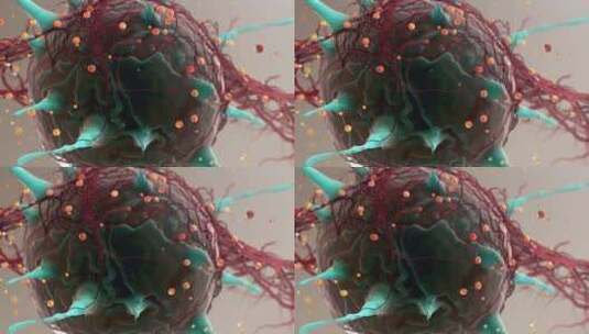病毒细胞癌细胞巨噬细胞活动高清在线视频素材下载