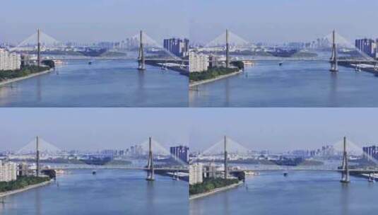 广州番禺大桥航拍高清在线视频素材下载