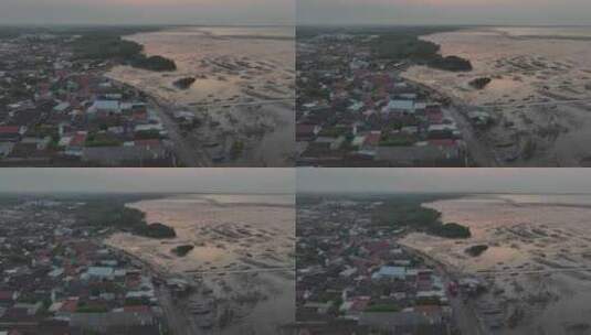 原创 印尼爪哇岛庞越城市建筑航拍风景高清在线视频素材下载