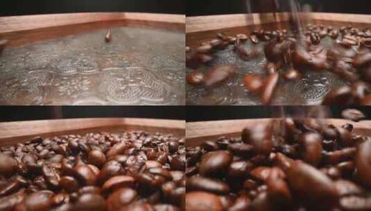 掉落的咖啡豆广告宣传高清在线视频素材下载