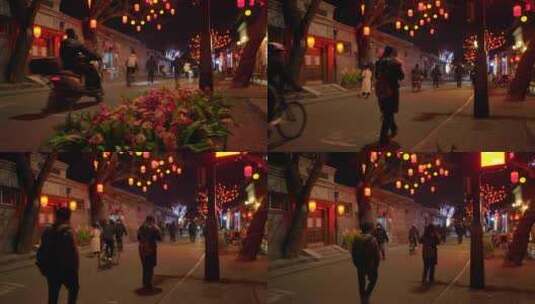 北京模式口古街春节年味市井繁荣高清在线视频素材下载