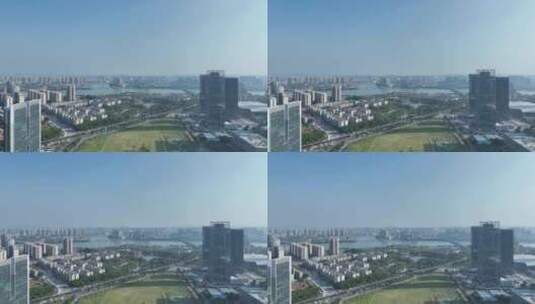 惠州北湖公园航拍惠州市城市风光高清在线视频素材下载