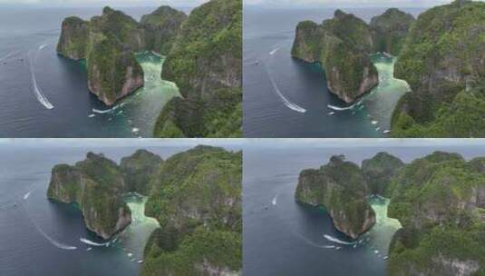 原创 泰国甲米小皮皮岛屿海滨自然风光航拍高清在线视频素材下载
