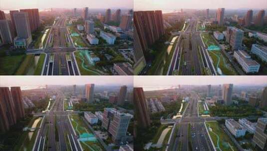 杭州钱塘江江景城市风景延时高清在线视频素材下载
