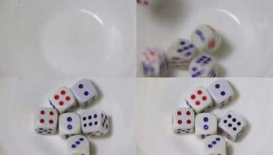 在碗里骰子赌博高清在线视频素材下载