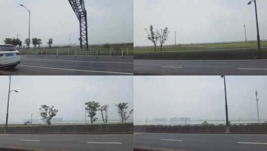 钱塘江江边风景高清在线视频素材下载
