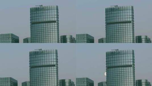 航拍成都金融城双子塔城市建筑地标高清在线视频素材下载