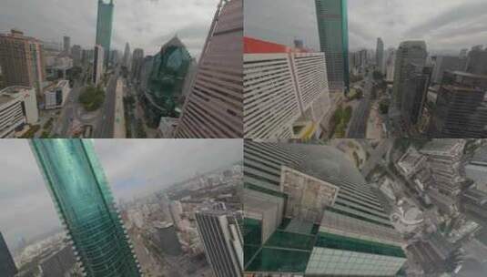深圳-地王大厦-穿越机高清在线视频素材下载
