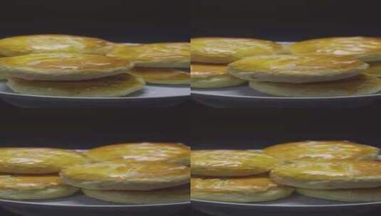 美食中式点心类酥饼老婆饼竖版高清在线视频素材下载