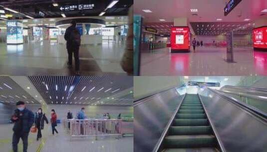 上海城市地铁人流视频素材高清在线视频素材下载