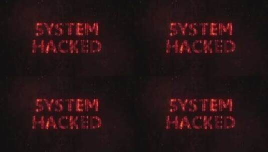 系统被黑的错误信息。计算机病毒或数据泄露高清在线视频素材下载