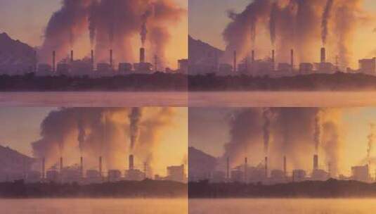 煤电厂的空气污染高清在线视频素材下载