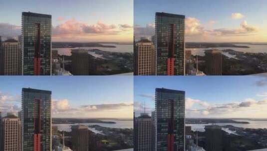 悉尼中央商务区日出延时摄影高清在线视频素材下载