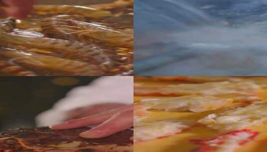 竖版海鲜帝王蟹制作 新鲜帝王蟹展示高清在线视频素材下载
