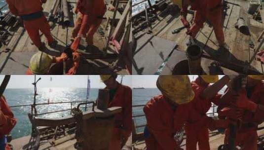 海上风电勘察钻探高清在线视频素材下载