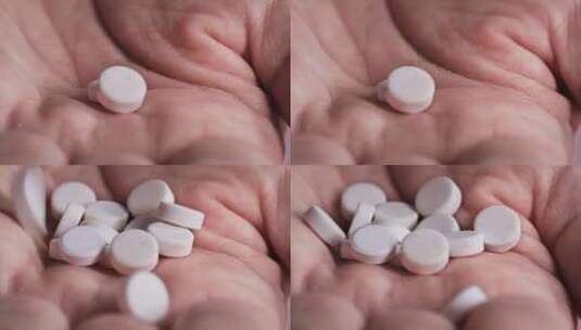 药物，药丸，滴剂，手掌高清在线视频素材下载