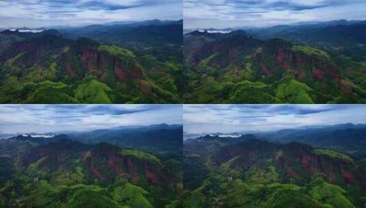 湖南邵阳崀山丹霞地貌航拍高清在线视频素材下载