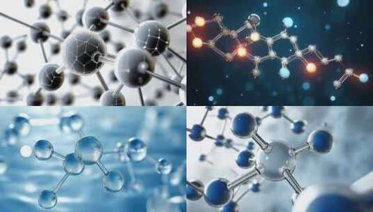 分子结构 原子结构 化学结构 纳米新材料高清在线视频素材下载