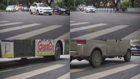 城市道路车流交通重庆街头马路车来车往街景高清在线视频素材下载