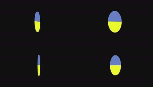 乌克兰国旗3d图标高清在线视频素材下载