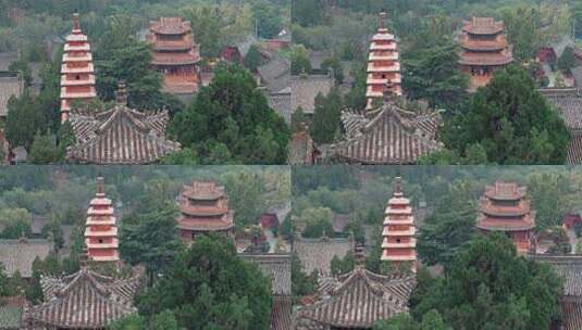 航拍平顶山汝州风穴寺高清在线视频素材下载