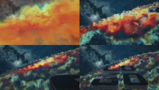 大气宇宙星云穿梭三维LOGO片头高清AE视频素材下载
