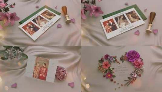 婚礼、情人节大屏幕介绍新娘新郎高清AE视频素材下载