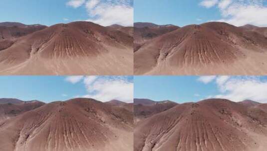 白色天空下的棕色的山高清在线视频素材下载