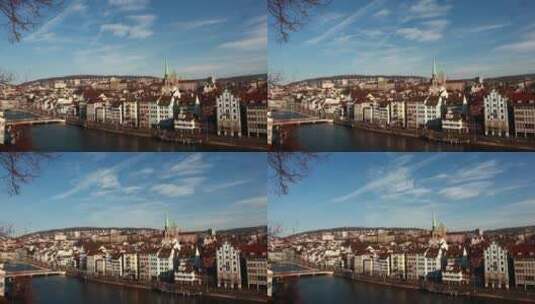  城市天际线景观延时拍摄镜头高清在线视频素材下载