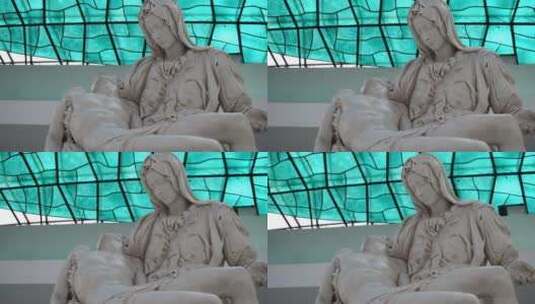 米开朗基罗雕像特写高清在线视频素材下载