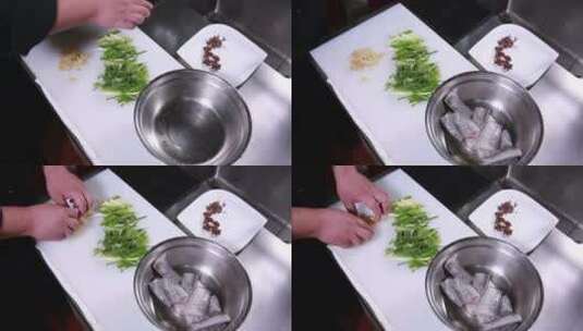 葱姜香料腌制带鱼去腥 (2)高清在线视频素材下载