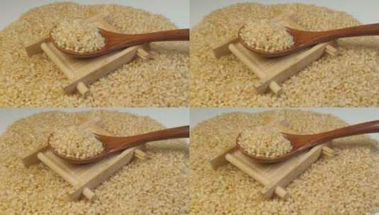 4K糙米大米粮食高清在线视频素材下载