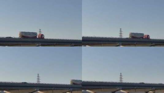 大桥车流运输车高清在线视频素材下载