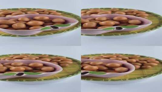 鱼皮花生转盘静物视频高清在线视频素材下载