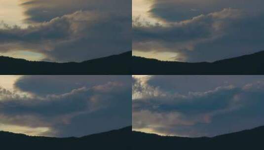 山上的云层延时拍摄镜头高清在线视频素材下载
