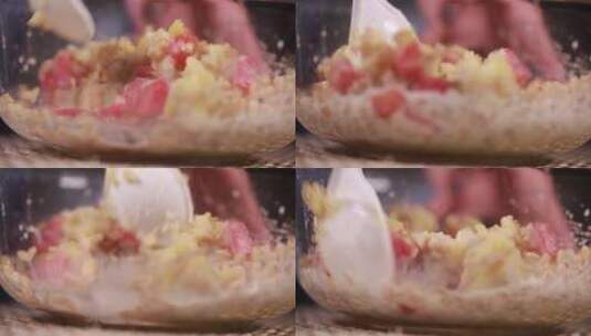制作健康燕麦土豆泥高清在线视频素材下载